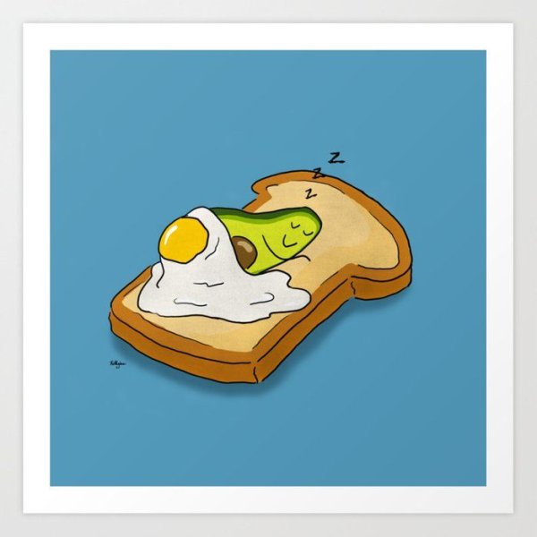 Авокадо спит рисунок