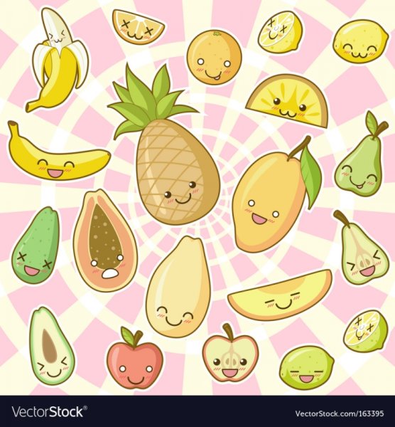 Наклейки для срисовки фрукты