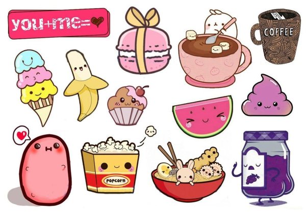 Рисунки для срисовки еда