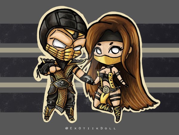 Чиби мортал комбат Скорпион