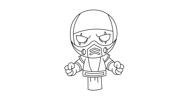 Раскраска логотип мортал комбат