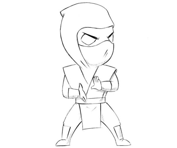 Mortal Kombat Чиби рисунок