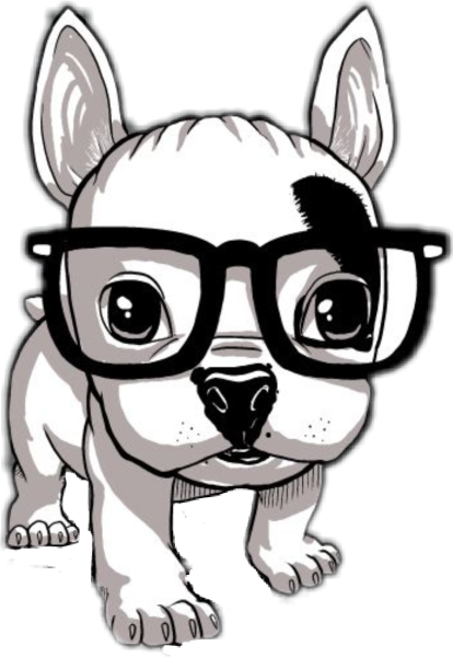 Французский бульдог мультяшный