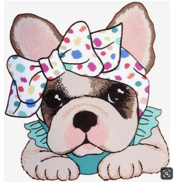 Французский бульдог мультяшный