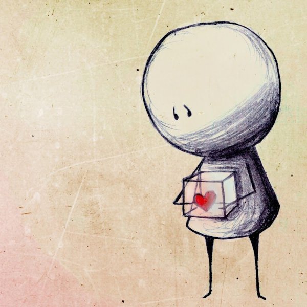 Нарисованные человечки с сердечками