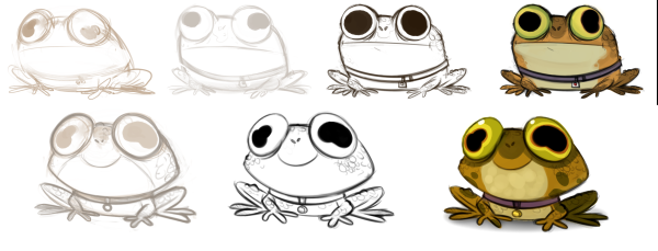 Стиль рисования лягушка