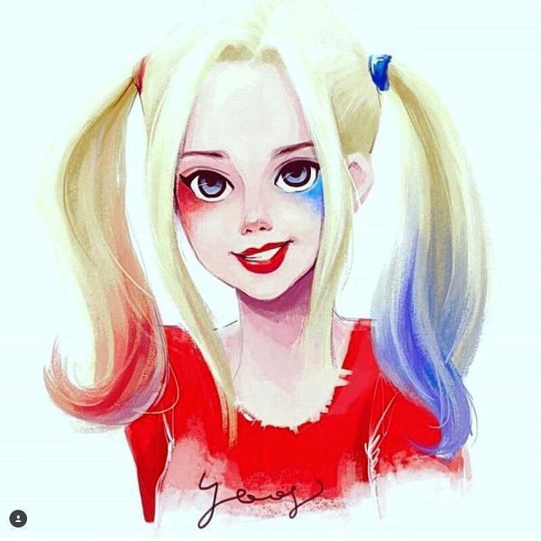 Милая Харли Квинн рисунок