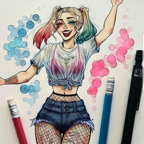 Харли Квинн рисунок