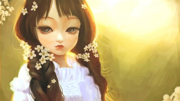 Корейская девочка рисунок