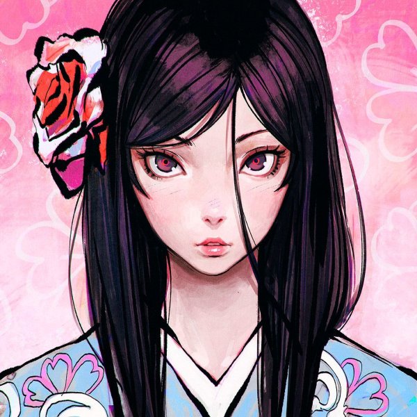 Девушка с котом арт