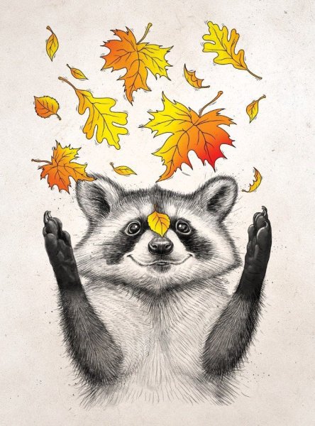 Милые иллюстрации осень