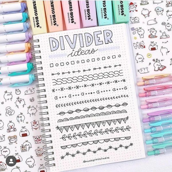 Рисунки маленькие и легкие для блокнота