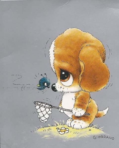 Щенок с сердечком