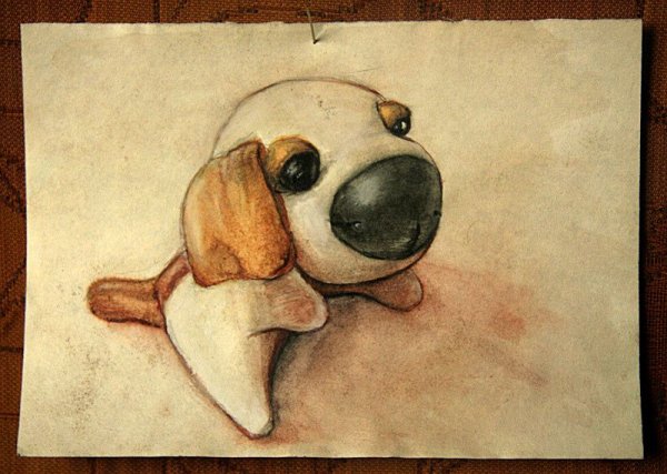 Щенок для срисовки