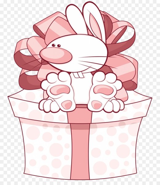 Милый зайчик с подарком