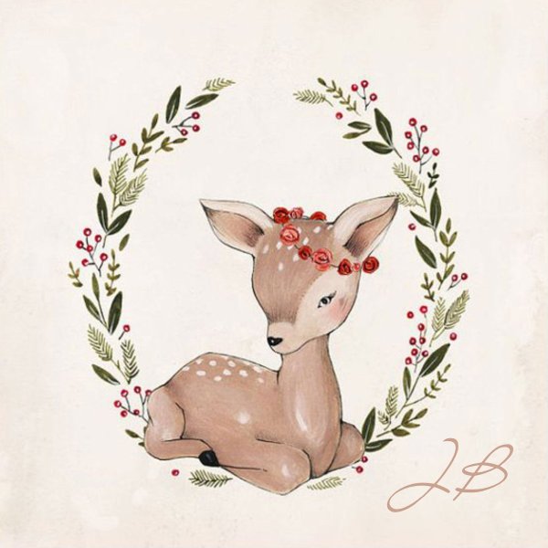 Олень с венком