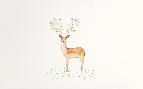 Олень рисунок