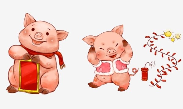 Новогодние зверюшки свинья