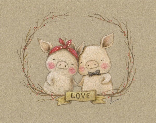 Милые открытки на новый год акварелью