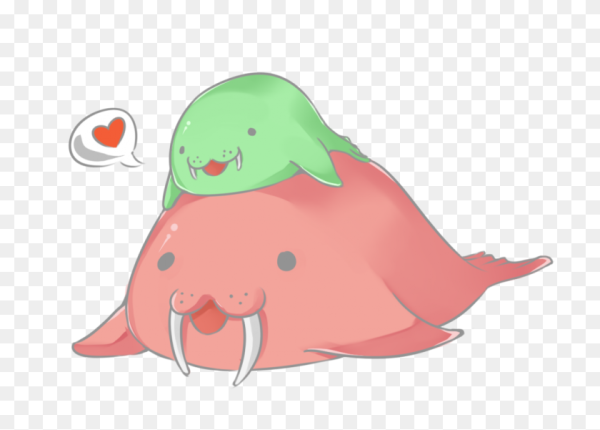 Морж милый арт