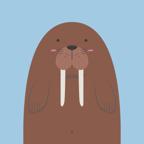 Тюлень мультяшный