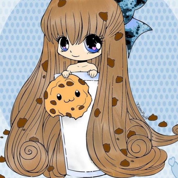 Аниме девочка с печеньками