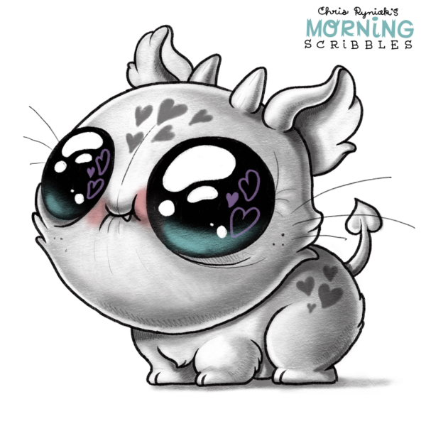 Милый монстрик рисунок