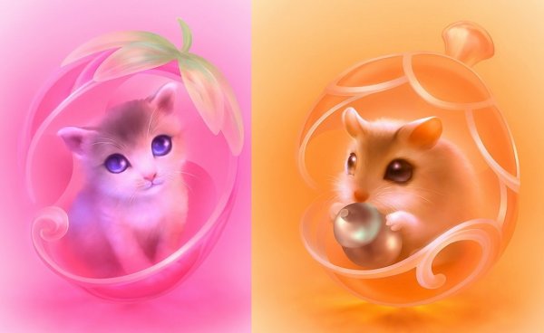 Милые мультяшные котята