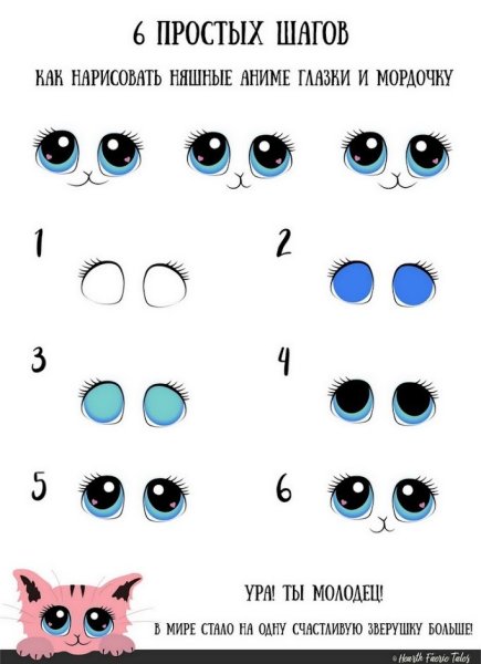 Милые глаза рисунок