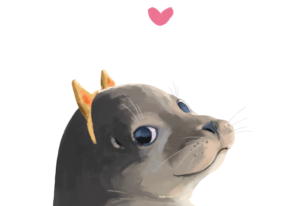 Милый тюлень арт