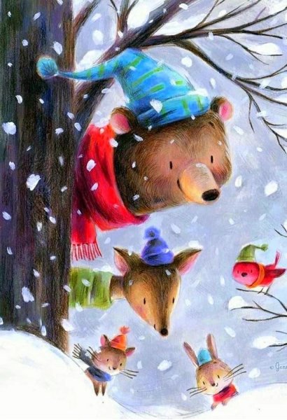 Милые зимние иллюстрации