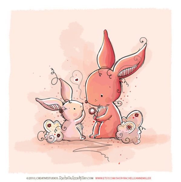 Милые рисуночки с животными для мамы