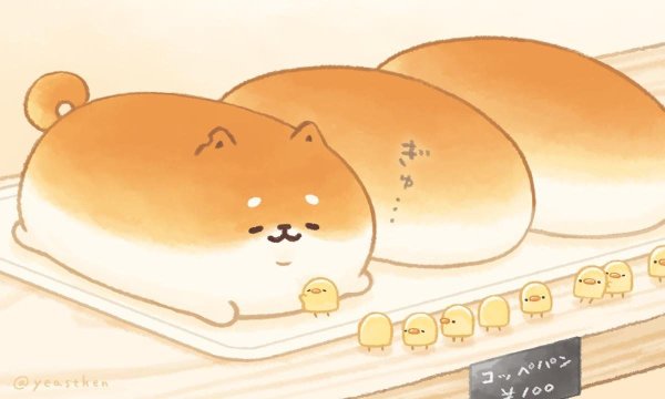 Батон нарисованный Каваи