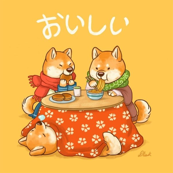 Милые рисунки сиба ину