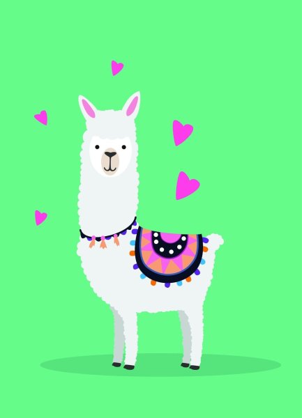 Лама иллюстрация