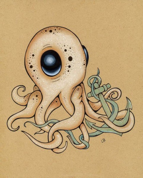 Смешной осьминог