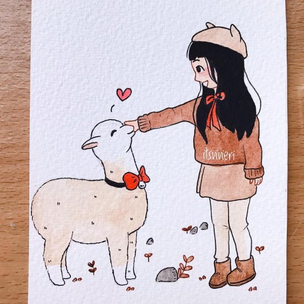 Милые рисунки для скетчбука корова