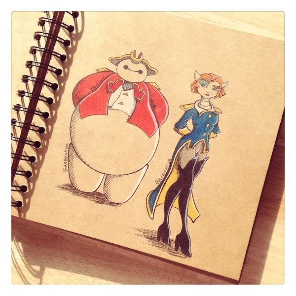Рисунки в скетчбуке мультяшные