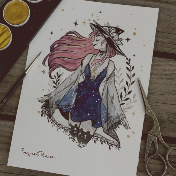 Арт для скетчбука акварелью