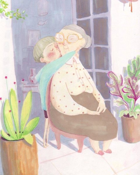 Бабушка иллюстрация