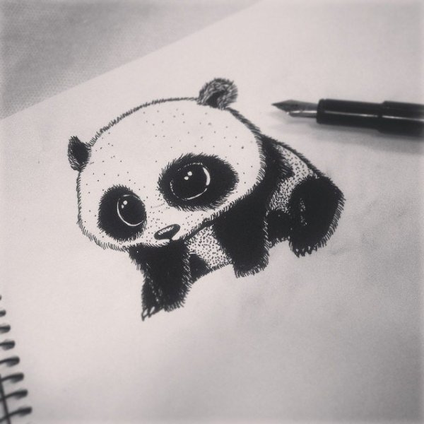 Рисунки для скетчбука Панда