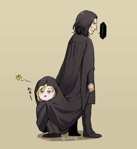 Северус Снейп и Полумна Лавгуд арт