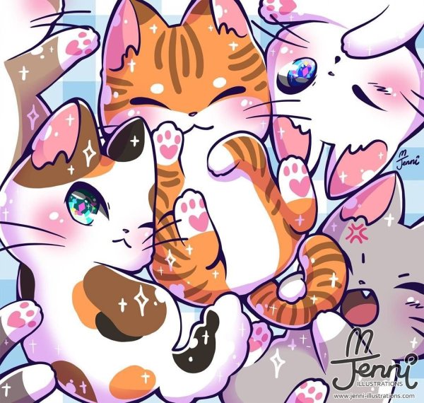 Куча кавайных котиков