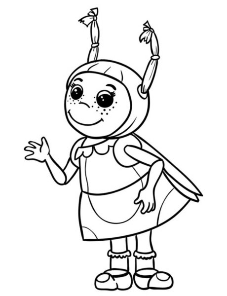 Лунтик раскраска Пчеленок