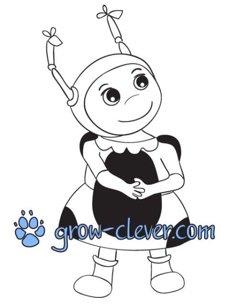 Мила из Лунтика раскраска