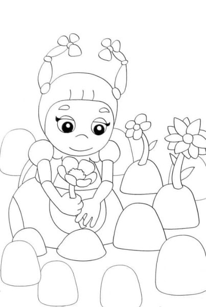 Мила из Лунтика раскраска