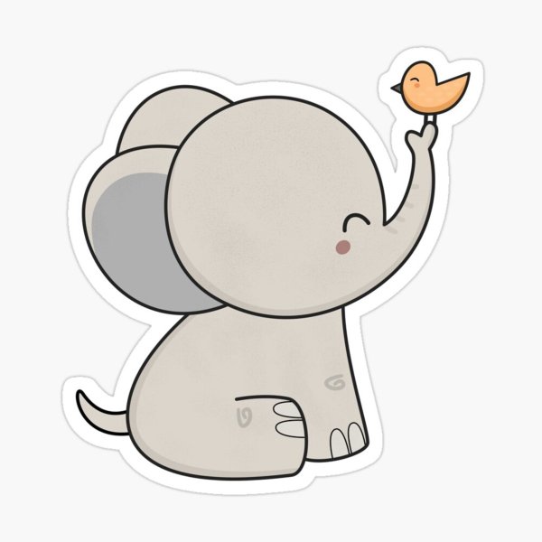 Рисунки для срисовки Слоник