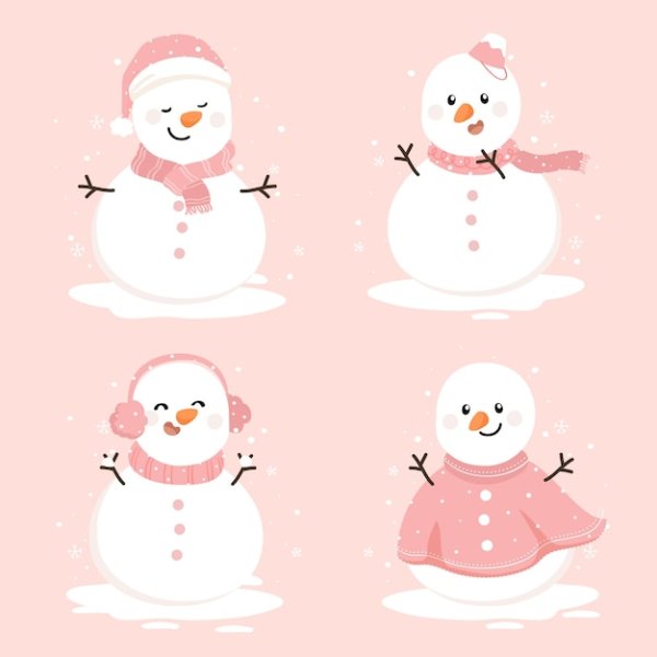 Милые Снеговики рисунки