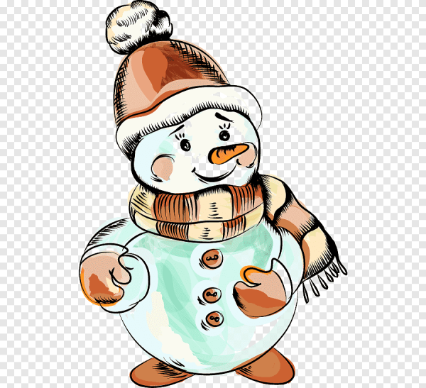 Нарисовать снеговика