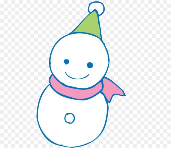 Нарисовать милого снеговика